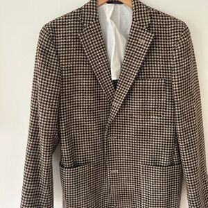 Brown houndstooth Southwick sport jacket 40R